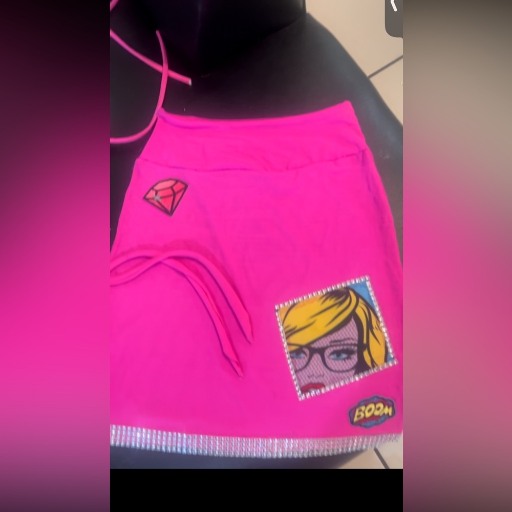 Custom made jean jackets bikini vest & jean shorts